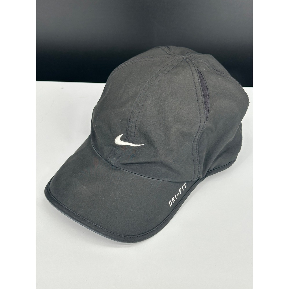 Nike Running Cap Unisex OS Black Good Dri-FIT Adjustable Athletic Hat